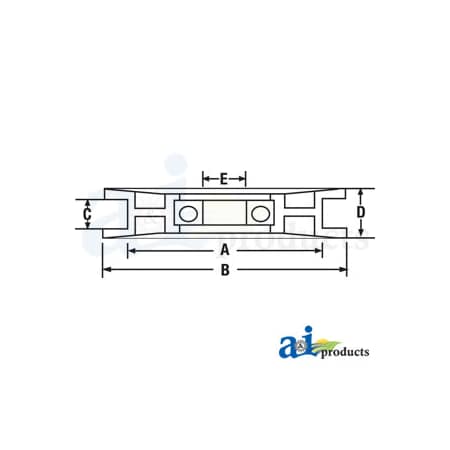 A & I Products Flat Idler 5" x7" x2" A-B1SB10152